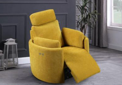 Canape électrique rocking chair RUDY jaune 