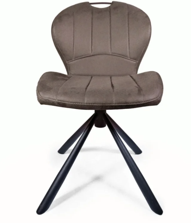 Chaise pivotante LOUNA ergonomique confortable brun foncé