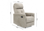 Fauteuil RELAX HANIA taupe