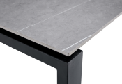 Table CLEO 180 CM rectangulaire pierre véritable gris marbré
