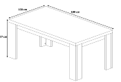 Table rectangulaire L180CM ZEUS 