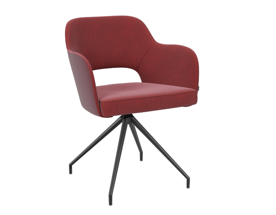  Chaise CHICAGO Assise Pivotante rouge