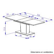 Table rectangulaire avec allonge  CORINA