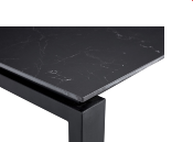 Table CLEO 180 CM rectangulaire pierre véritable noir marbré 