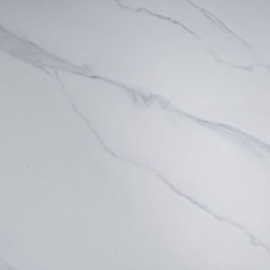Table céramique extensible TINOS 140X80CM + 2 allongés de 30CM / effet marbre blanc