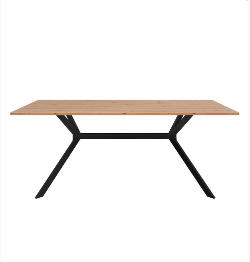 Table LUBLIN pieds métal noir180CM