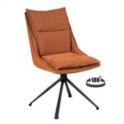 Chaise pivotante SHIVA BRUN BRIQUE