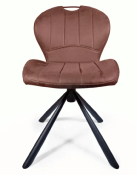 Chaise pivotante LOUNA ergonomique confortable cognac 