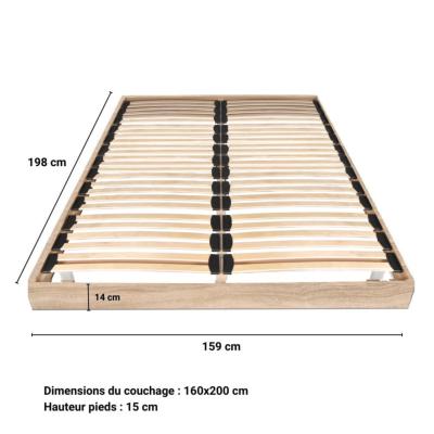 Sommier sur pied SOMKIT 160x200 / Chêne blanchi