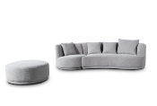 canape contemporain avec fauteuil intègre TRICKY GRIS 