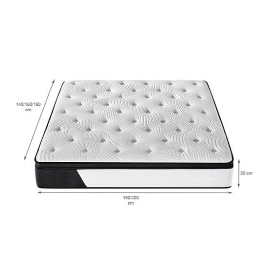 Matelas CASSIDIE 160x200CM ressorts et mémoire de forme