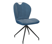 Chaise NEW YORK pivotante 90° bleu