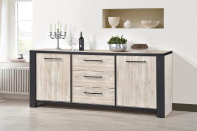 BAHUT 2 PORTES + 3 TIROIRS THOR L230CM 