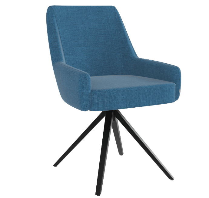 Chaise FRISCO Assise Pivotante bleu