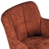 CHAISE PIVOTANTE DOLCE TISSU BRIQUE