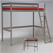 Lit mezzanine STUDIO 140x190 + 1 sommier / Gris