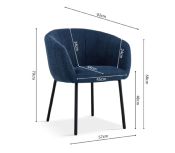 Chaise GIRALDA bleu