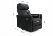 Fauteuil RELAX HANIA noir