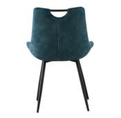 Chaise velours bleu petrol NINO