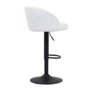 Tabouret de bar 'AUDA' bouclé blanc