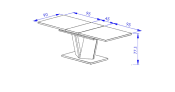 table à manger extensible  ALBA blanc et chêne 190 A 235CM