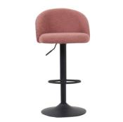 Tabouret de bar 'AUDA' bouclé rose