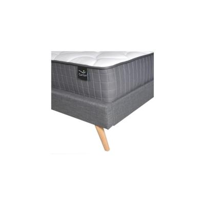 Lit BOREA 160x200 tissu + 1 sommier + 1 matelas CARLTON / Gris Foncé