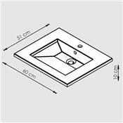 Ensemble meuble sous-vasque 60cm + plan vasque + miroir MAIA / Chêne naturel