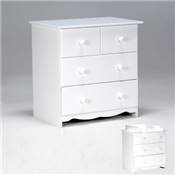 Commode TEDDY 2 + 2 tiroirs / Blanc