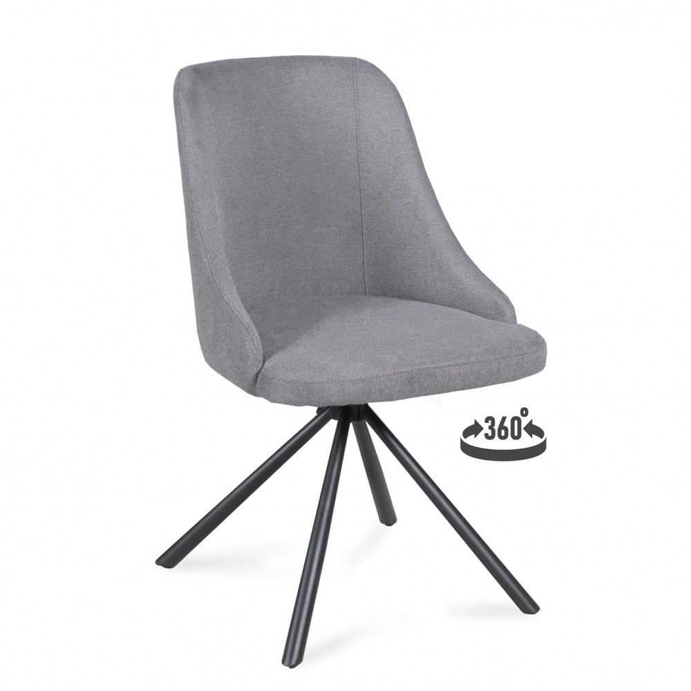 Chaise pivotante CALIOPE / Gris clair