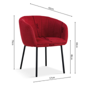 Chaise GIRALDA rouge