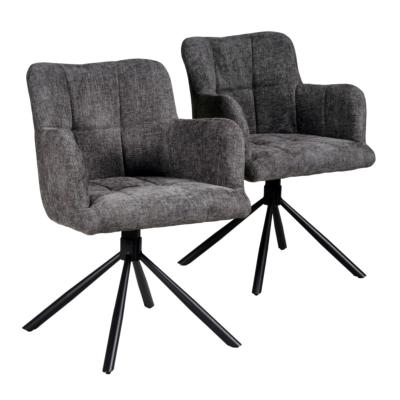 CHAISE PIVOTANTE DOLCE TISSU GRIS FONCE