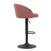 Tabouret de bar 'AUDA' bouclé rose